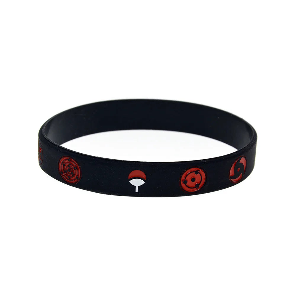 Anime Silicon Bracelet  Cartoon Cosplay Wristband Uchiha Itachi Kakashi Sasuke Accessories Childr