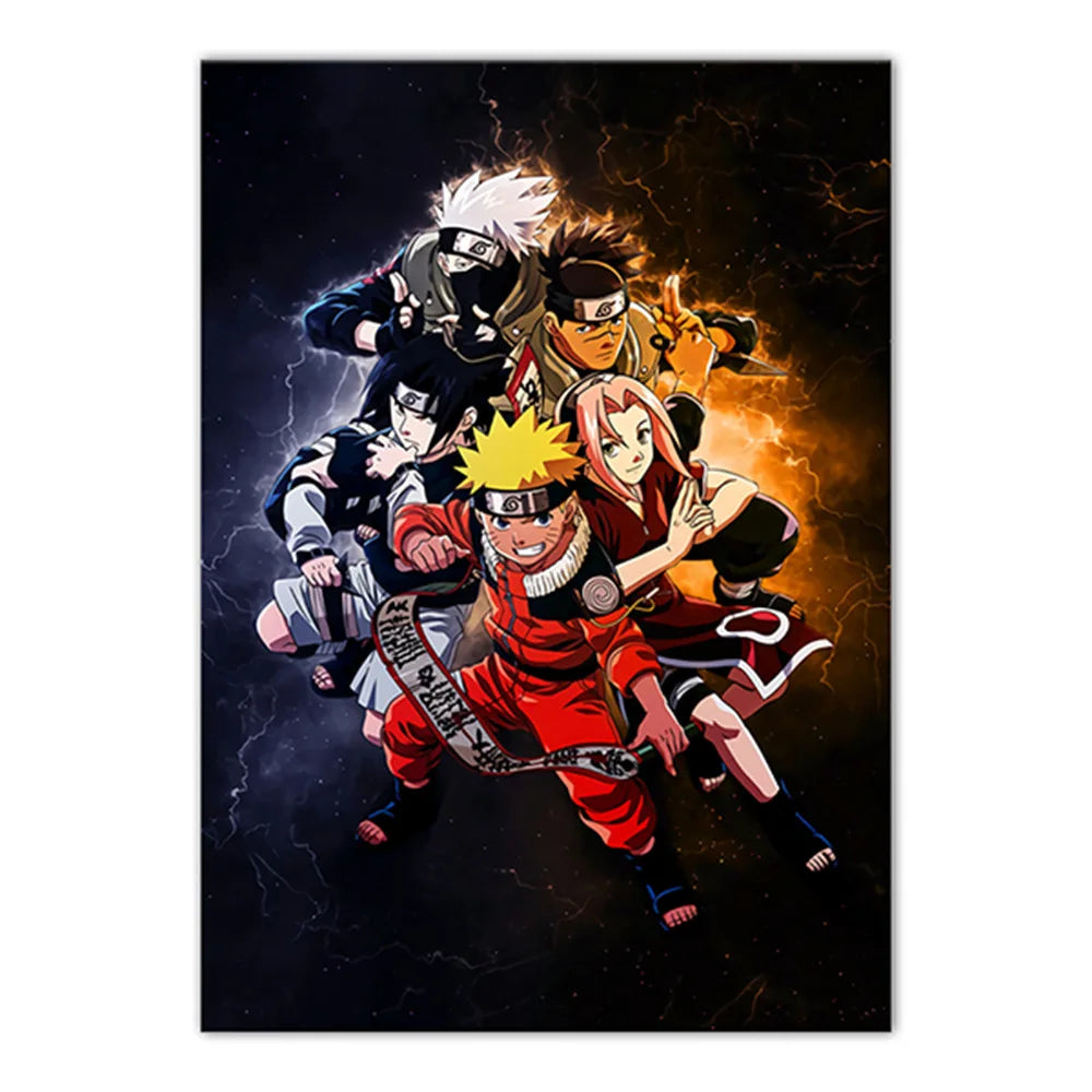Naruto Poster Japanese Anime Naruto Sasuke HD Decorative Painting Frameless Canvas Painting Home Wall Decoration