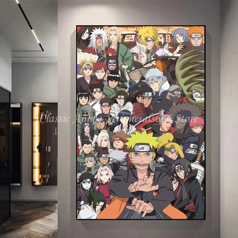 Naruto Anime Decoration Painting Naruto Kakashi Uchiha Itachi Xiao Organizes Posters, Entrance Paintings, Murals