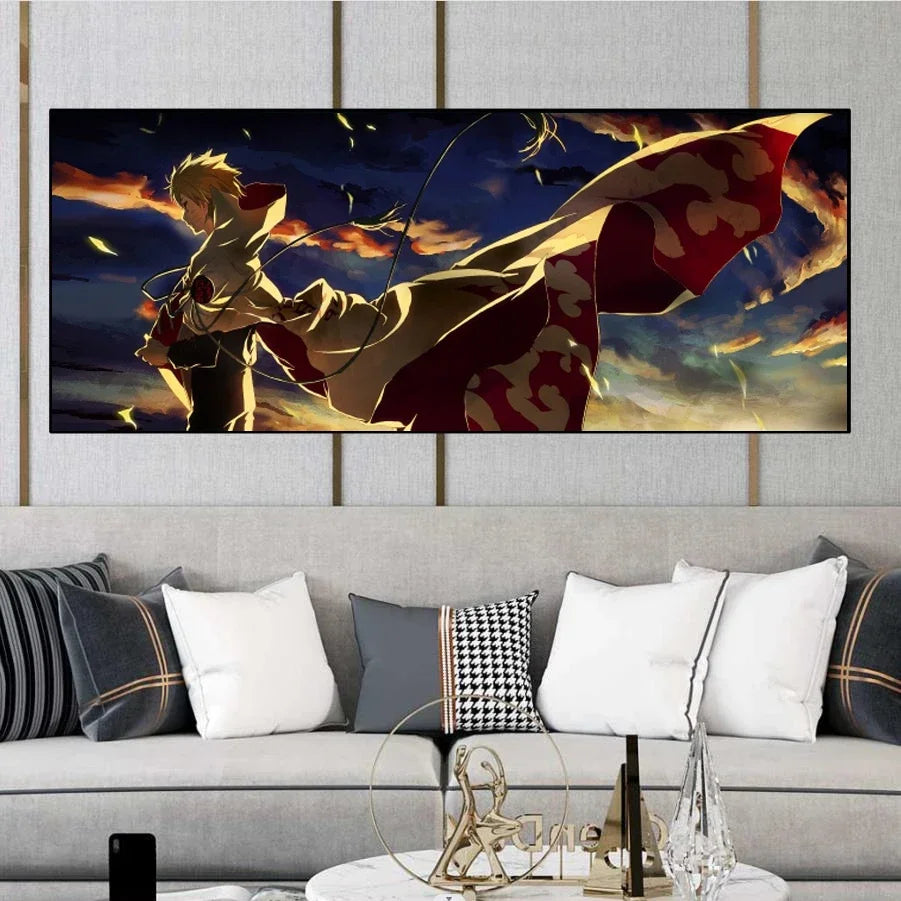 Naruto Family Portrait Decoration Painting Organized By Naruto Sasuke Xiao for Hanging Paintings Kid's Bedroom Bedside Mural