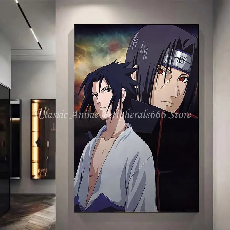 Naruto Anime Decoration Painting Naruto Kakashi Uchiha Itachi Xiao Organizes Posters, Entrance Paintings, Murals