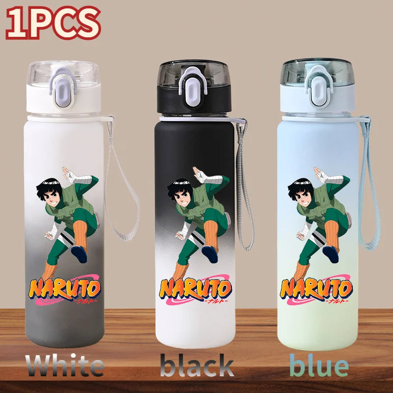 NARUTO 560ML Large Capacity Children Water Cup Portable Plastic Outdoor Sports Aldults Drinking Water Bottle Anime Uchiha Sasuke