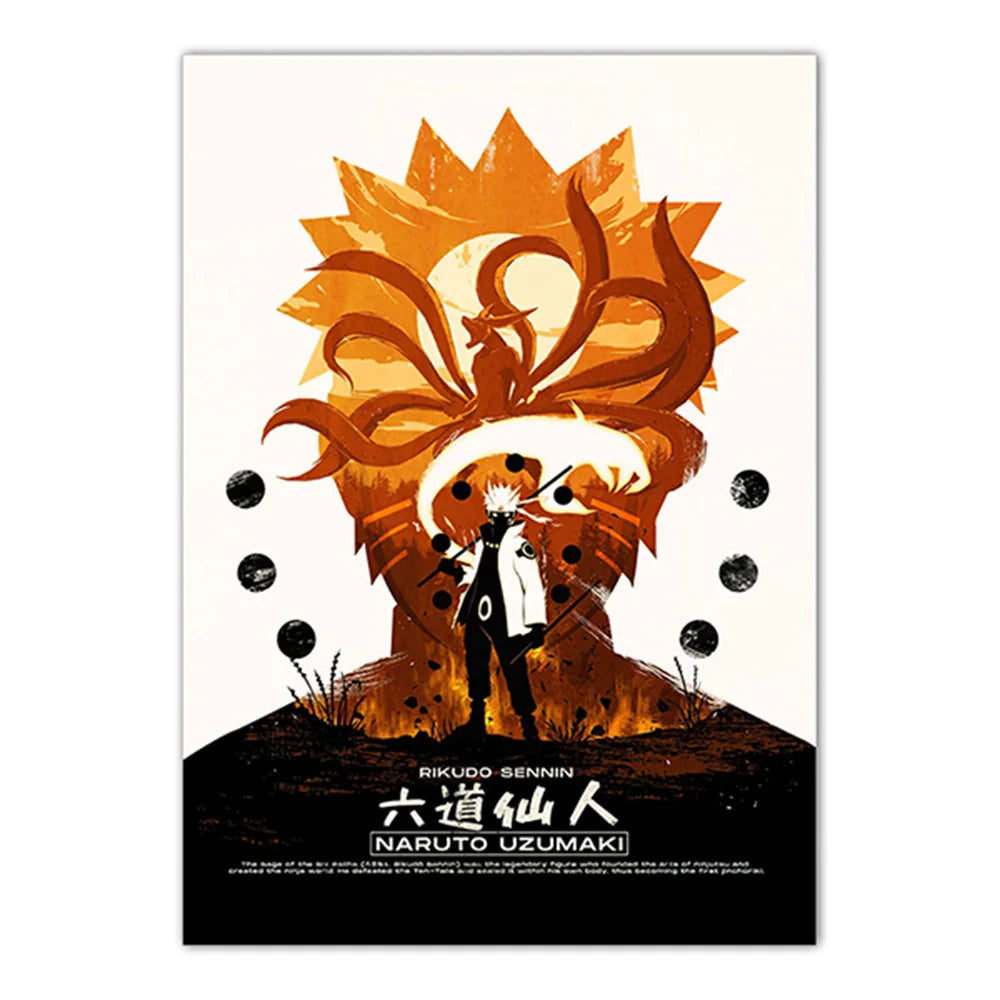 Naruto Poster Japanese Anime Naruto Sasuke HD Decorative Painting Frameless Canvas Painting Home Wall Decoration