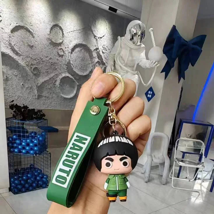 New Naruto Anime Figures Naruto Sasuke Kakashi Itachi Jiraiya PVC Keychain Bag Keyring Accessory Kids Toys Birthday Fans Gifts