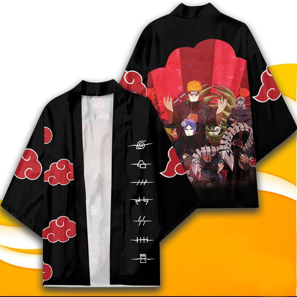 Naruto Anime Peripheral Set Yuori Kimono Jacket Naruto Li Locke Suit Bathrobe Two-Dimensional Cloak Pajamas