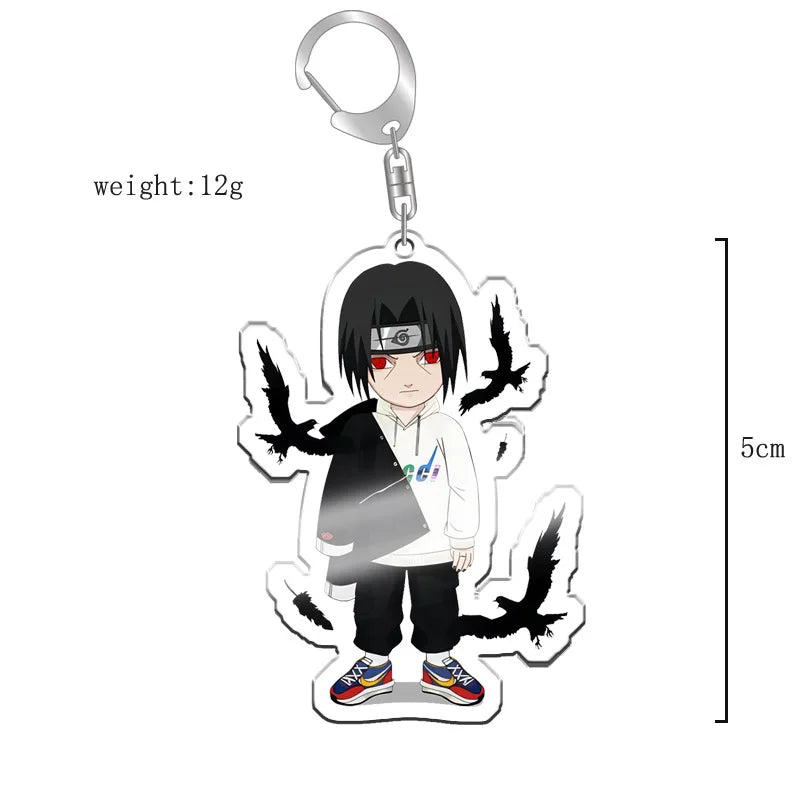 40Style Uzumaki Uchiha Sakura Gaara Obito Itachi Madara Hatake Kakashi Anime Figures Acrylic Keychains Fans Gift