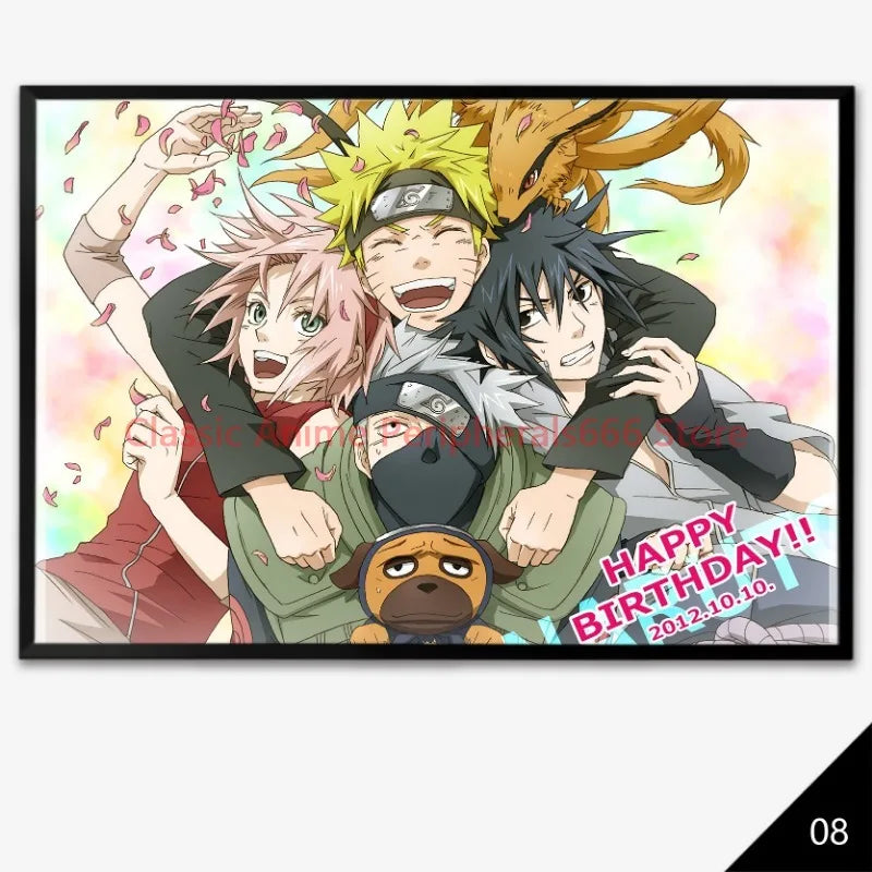 Naruto Hang Up Posters, Family Photos, Decorative Paintings, Naruto Sasuke, Organizes Children's Room Anime, Bedroom Murals, Etc