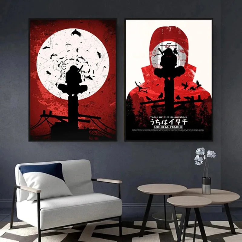Naruto Poster Japanese Anime Naruto Sasuke HD Decorative Painting Frameless Canvas Painting Home Wall Decoration