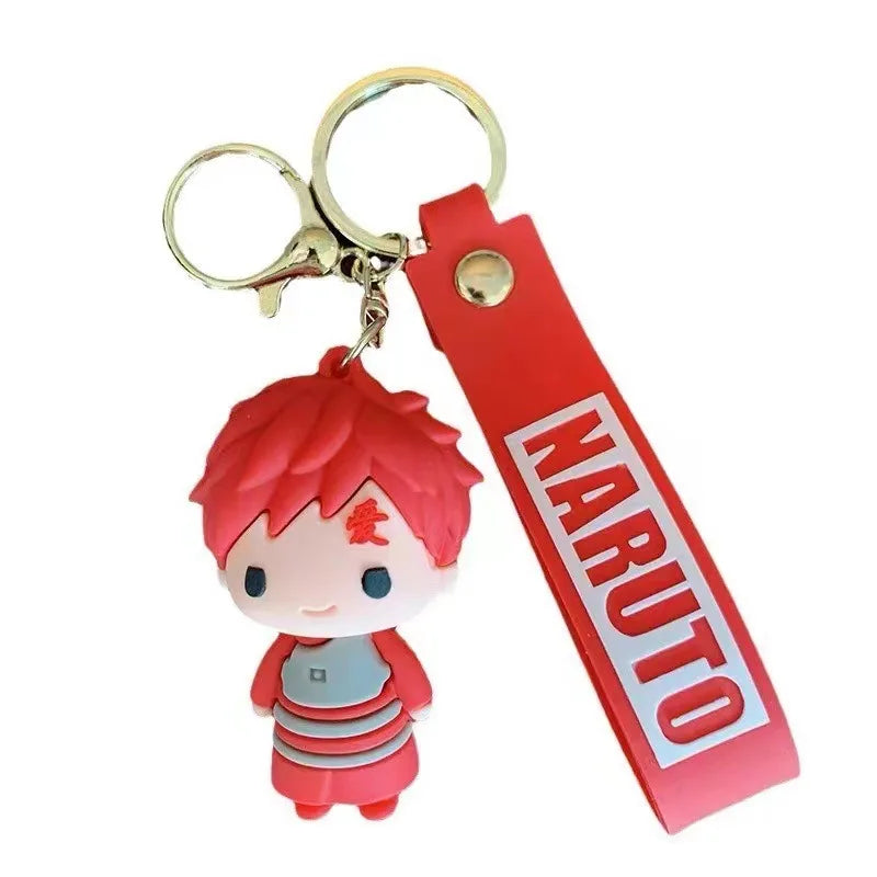 New Naruto Anime Figures Naruto Sasuke Kakashi Itachi Jiraiya PVC Keychain Bag Keyring Accessory Kids Toys Birthday Fans Gifts