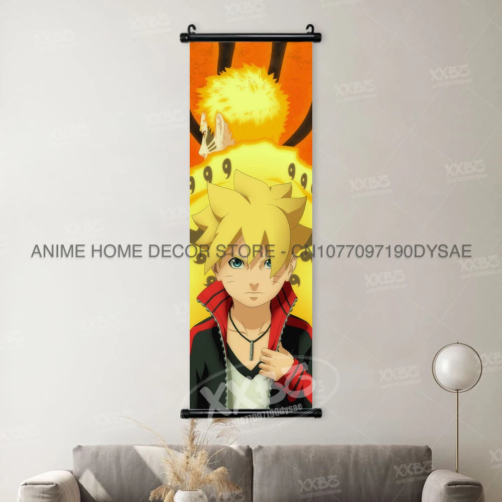 Naruto Posters Scroll Wall Decor Uchiha Itachi Home Pictures Haruno Sakura Anime Hanging Nara Shikamaru Art Paintings Orochimaru
