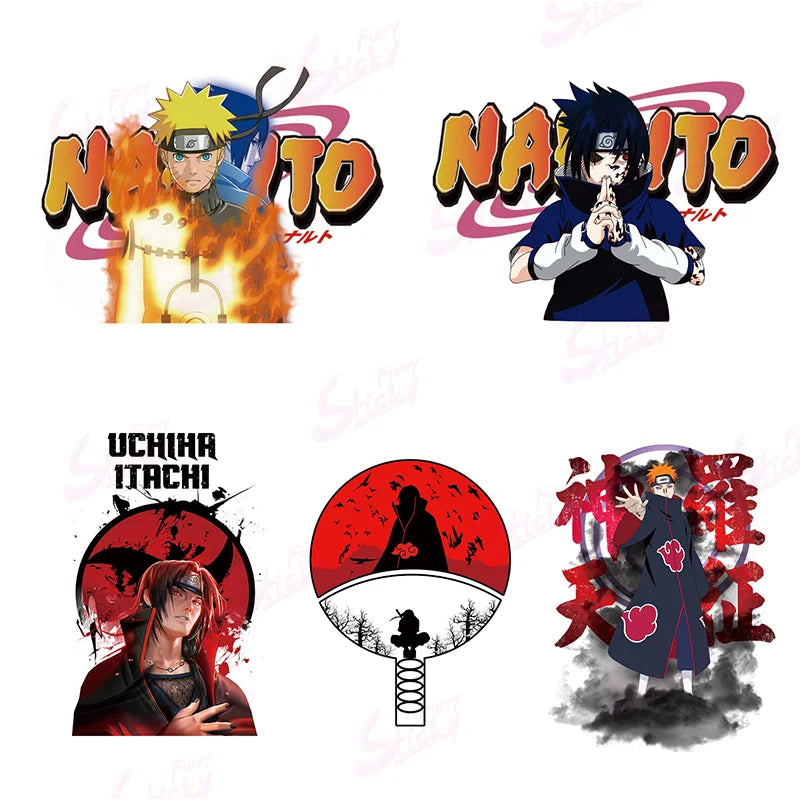 Cool NARUTO Poster Sticker Akatsuki Sasuke Anime Sticker Waterproof Sunscreen Laptop Window Trunk Sticker