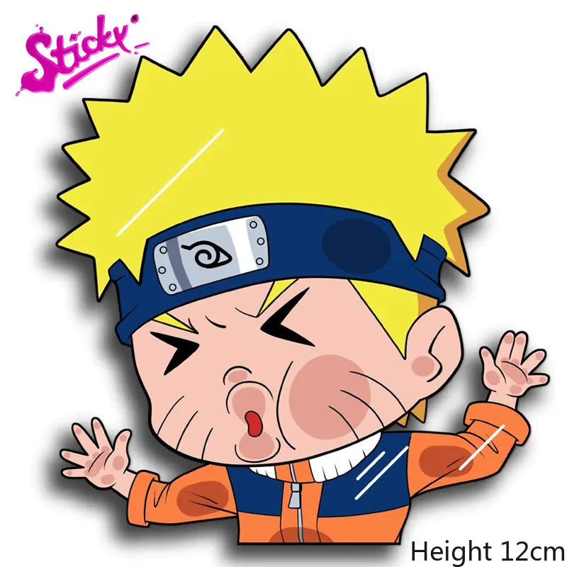 Anime Naruto Stickers Funny Sasuke Peek Window Stickers Laptop Decals Waterproof Car Stickers Personality Anime Stickers