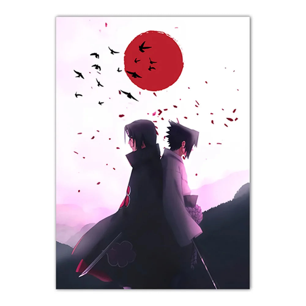 Naruto Poster Japanese Anime Naruto Sasuke HD Decorative Painting Frameless Canvas Painting Home Wall Decoration