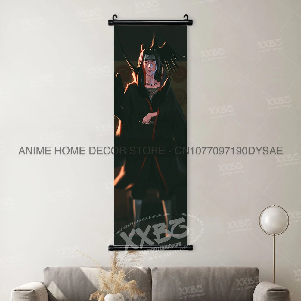 Naruto Posters Scroll Wall Decor Uchiha Itachi Home Pictures Haruno Sakura Anime Hanging Nara Shikamaru Art Paintings Orochimaru