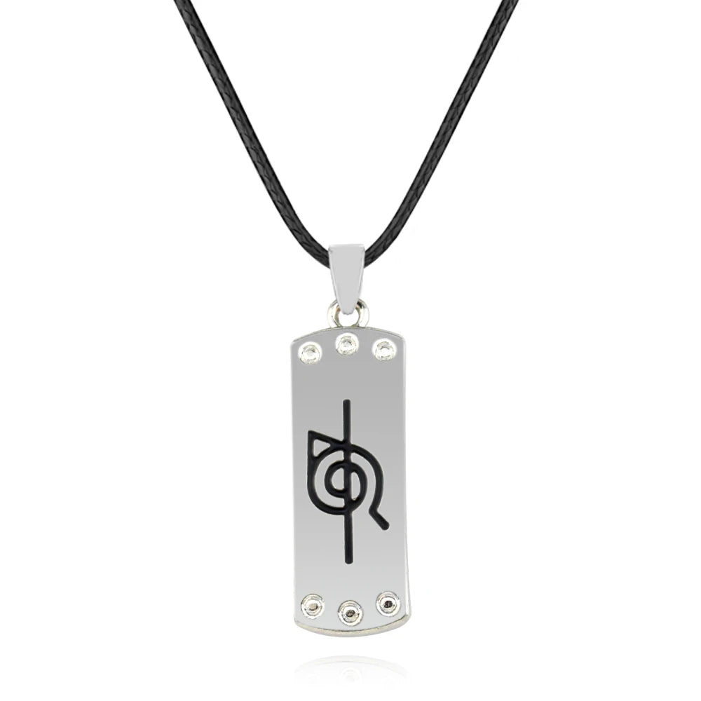 Anime Konoha Leather Necklace Akatsuki Red Cloud Pendant Anime Accessories Cosplay Akatsuki Itachi Cartoon Toys Gifts