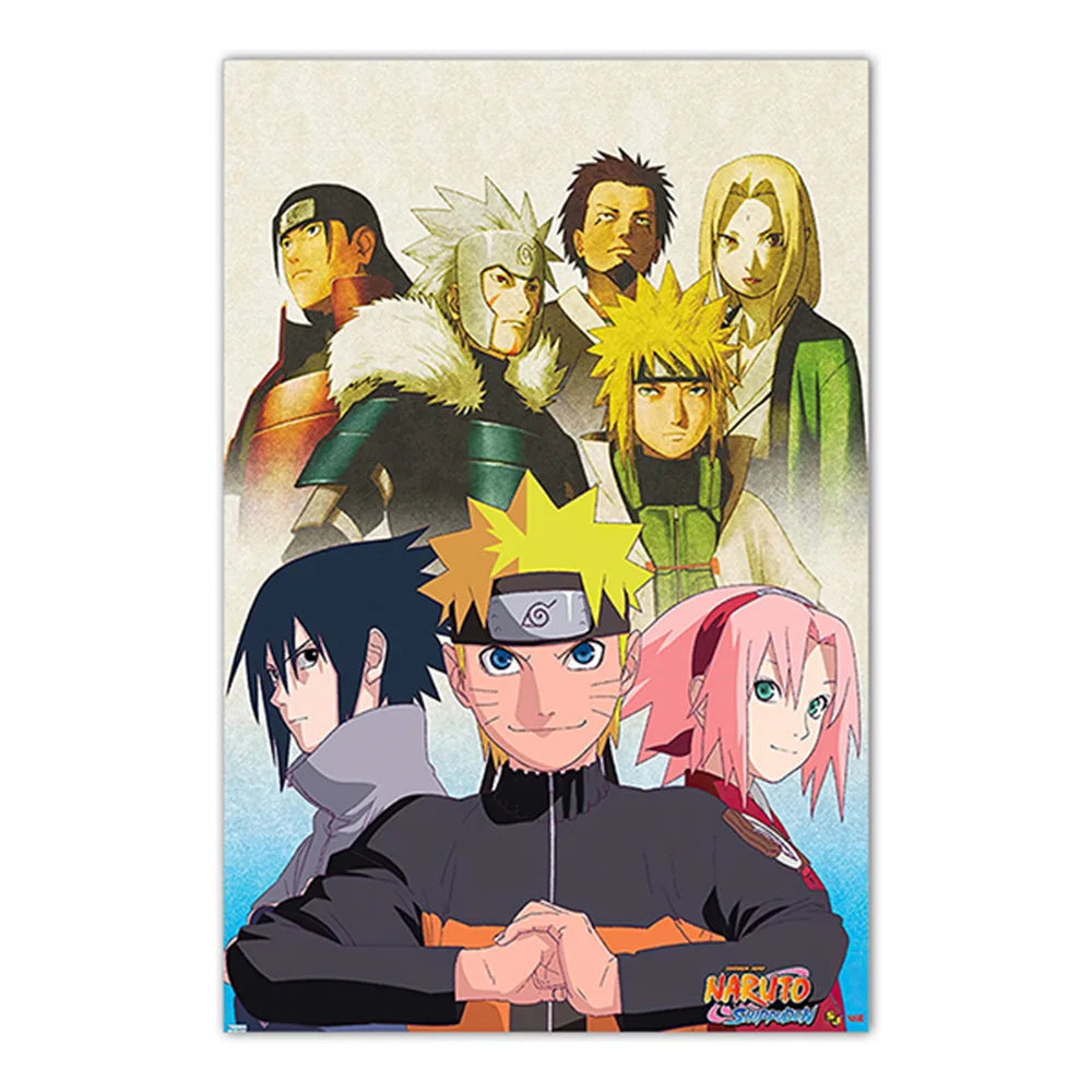 Naruto Poster Japanese Anime Naruto Sasuke HD Decorative Painting Frameless Canvas Painting Home Wall Decoration