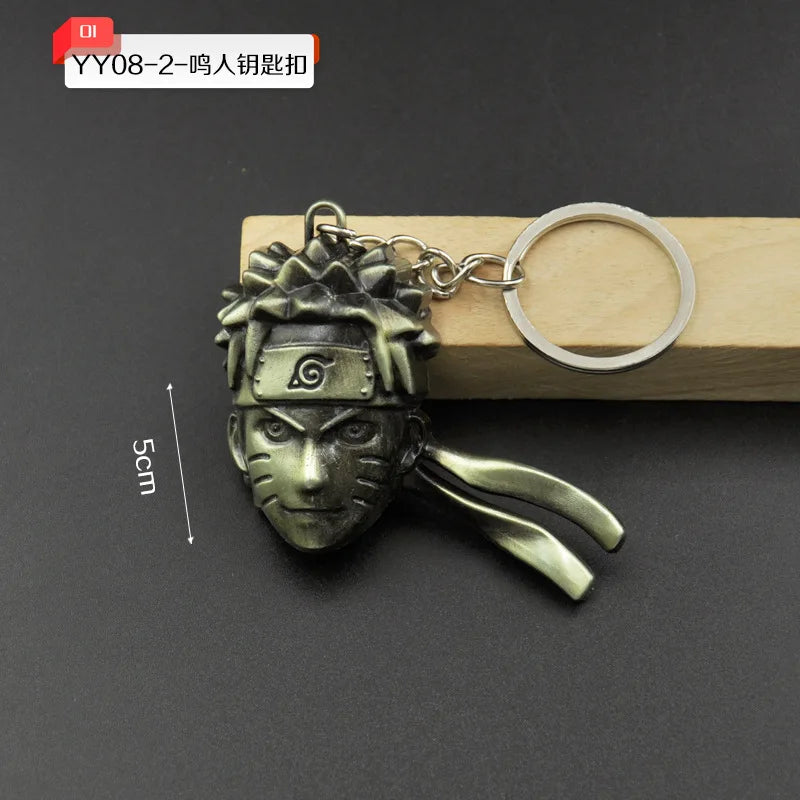 Naruto Anime Keychain Cartoon Uchiha Obito Uchiha Madara Naruto Metal Key Chain Pendant Akatsuki Chaveiro Jewelry Souvenir Gifts