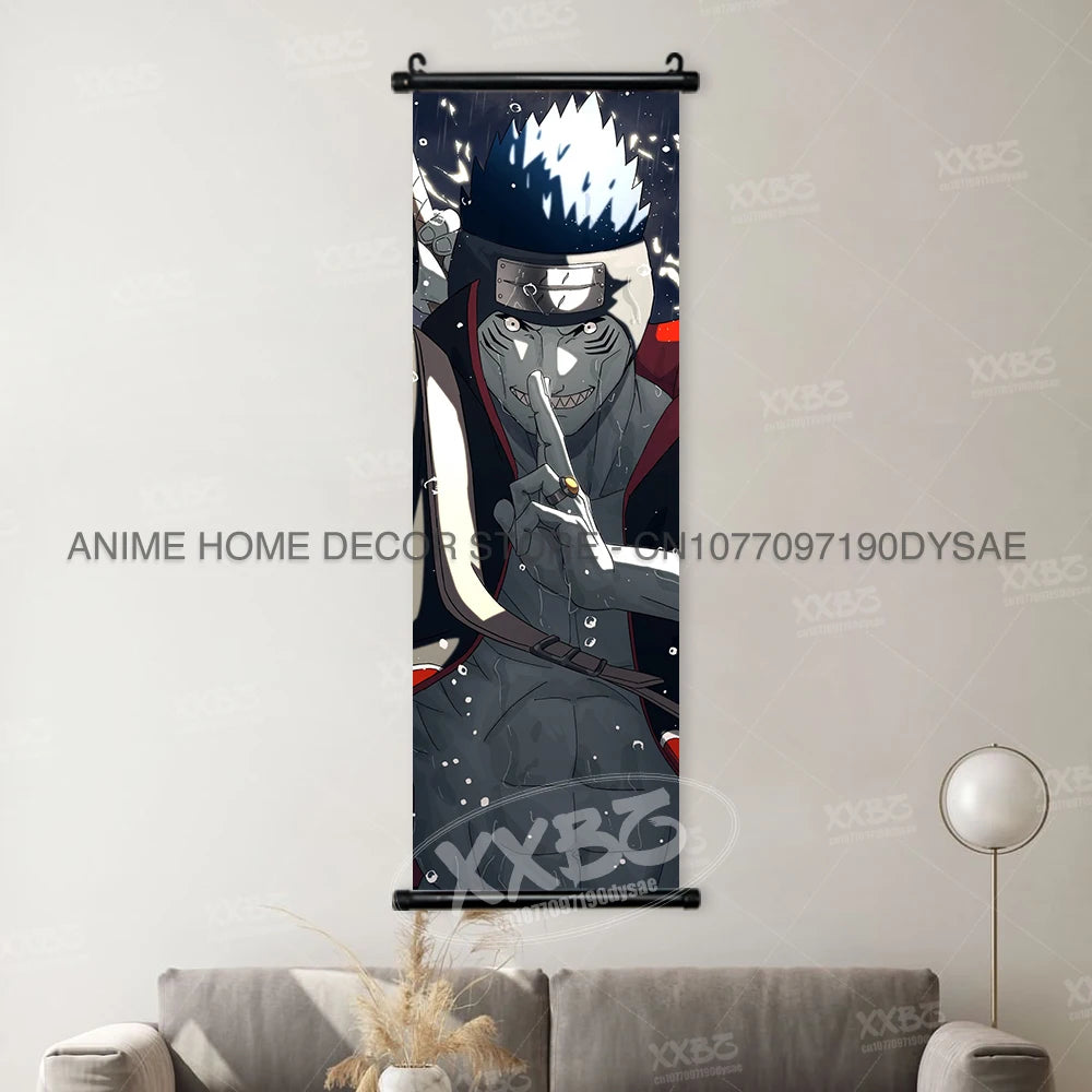 Naruto Posters Scroll Wall Decor Uchiha Itachi Home Pictures Haruno Sakura Anime Hanging Nara Shikamaru Art Paintings Orochimaru