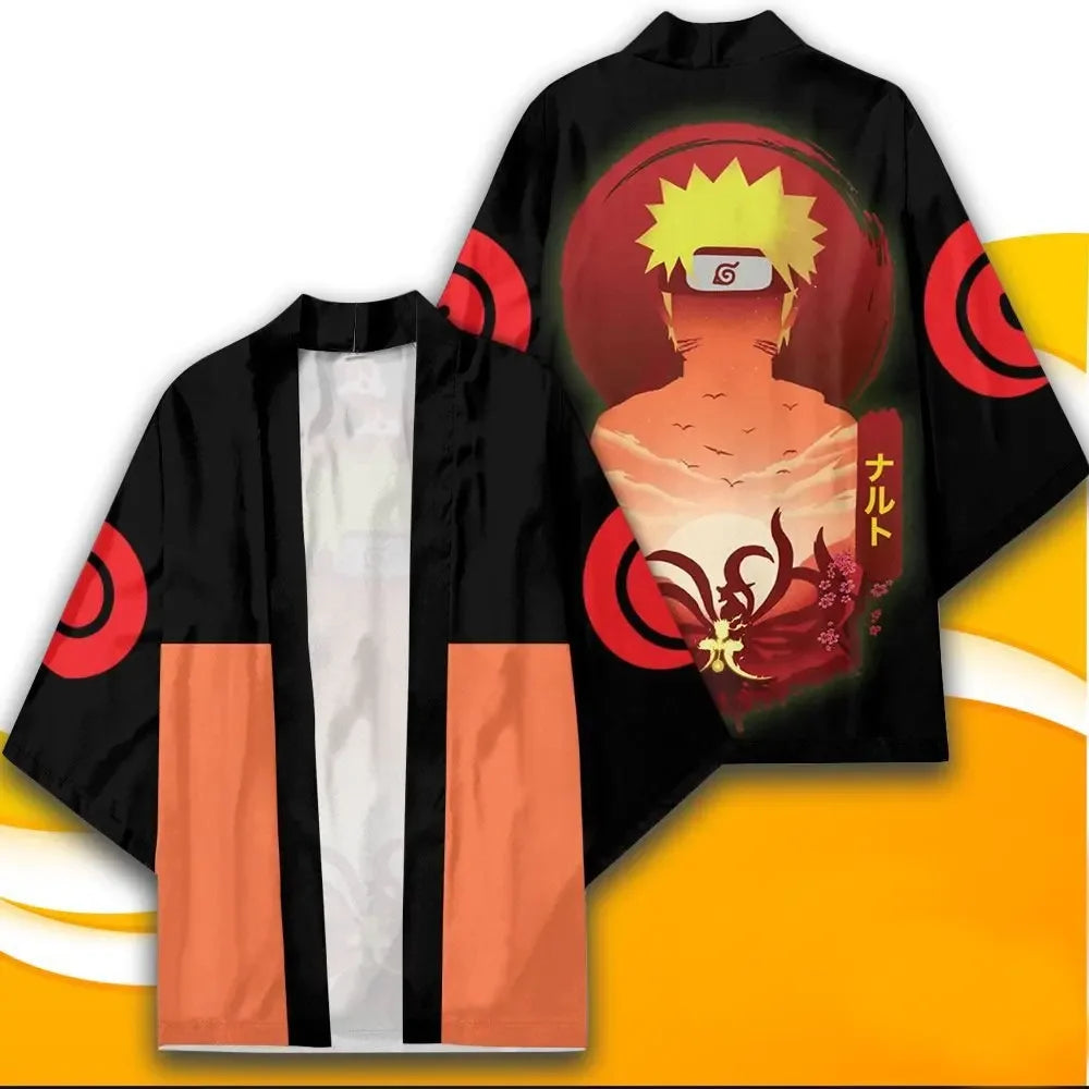 Naruto Anime Peripheral Set Yuori Kimono Jacket Naruto Li Locke Suit Bathrobe Two-Dimensional Cloak Pajamas