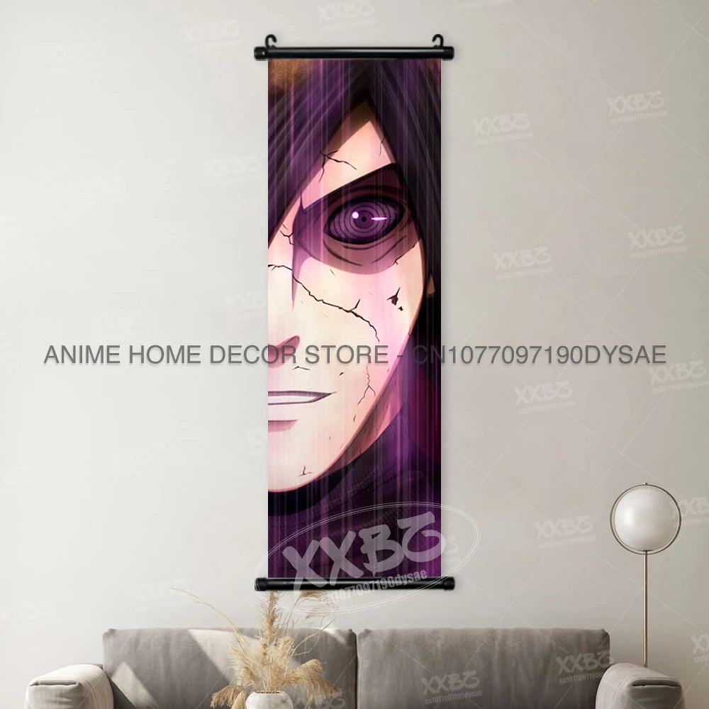 Naruto Posters Scroll Wall Decor Uchiha Itachi Home Pictures Haruno Sakura Anime Hanging Nara Shikamaru Art Paintings Orochimaru
