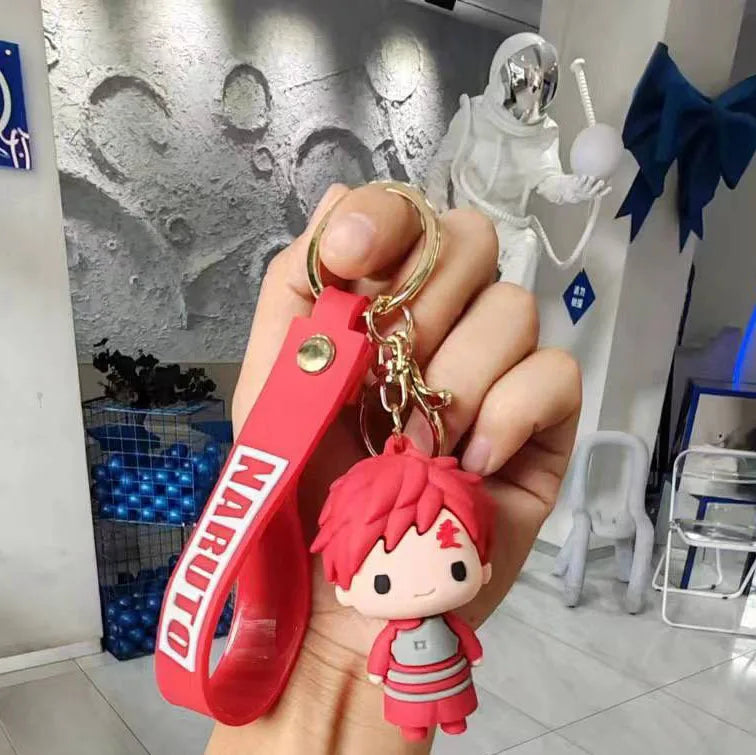 New Naruto Anime Figures Naruto Sasuke Kakashi Itachi Jiraiya PVC Keychain Bag Keyring Accessory Kids Toys Birthday Fans Gifts