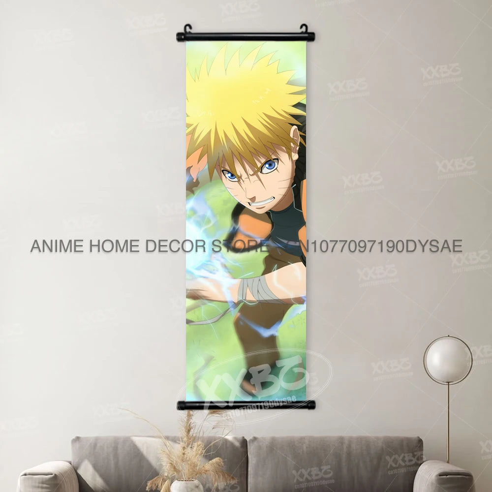 Naruto Posters Scroll Wall Decor Uchiha Itachi Home Pictures Haruno Sakura Anime Hanging Nara Shikamaru Art Paintings Orochimaru