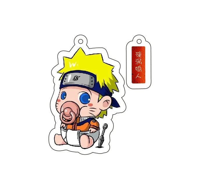 40Style Uzumaki Uchiha Sakura Gaara Obito Itachi Madara Hatake Kakashi Anime Figures Acrylic Keychains Fans Gift