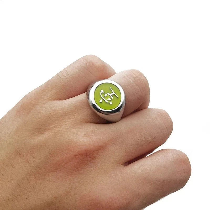 Japanese Anime Cosplay Luminous Ring Akatsuki Ladies Ring Men's Ring Accessories Props Finger Decoration Anillos Akatsuki Itachi