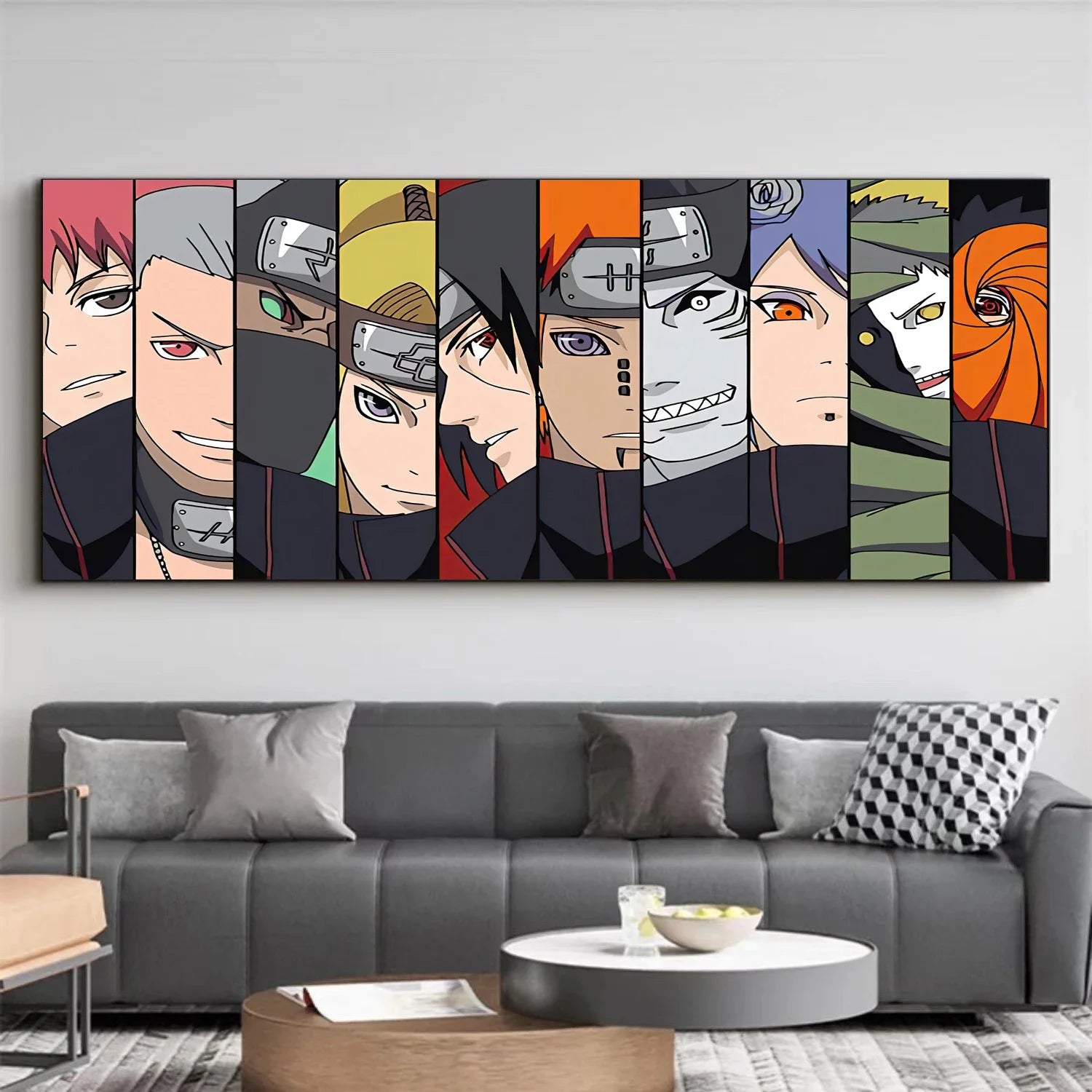 Naruto Family Portrait Decoration Painting Organized By Naruto Sasuke Xiao for Hanging Paintings Kid's Bedroom Bedside Mural