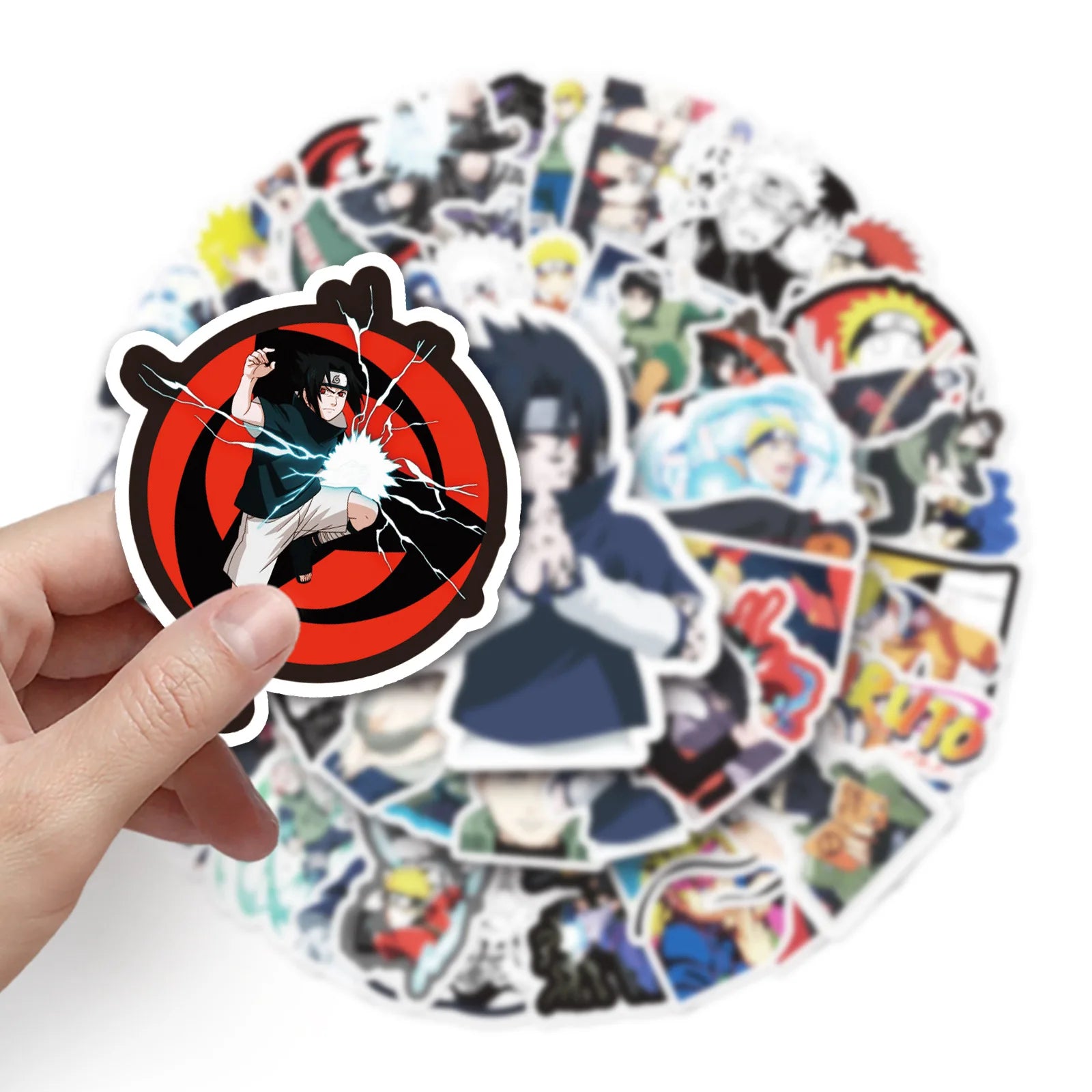 50 Pcs Naruto Shippūden Sasuke Naruto Kakashi Anime Cartoon Sticker DIY Graffiti Notebook Skateboard Waterproof Decor Toys Gift