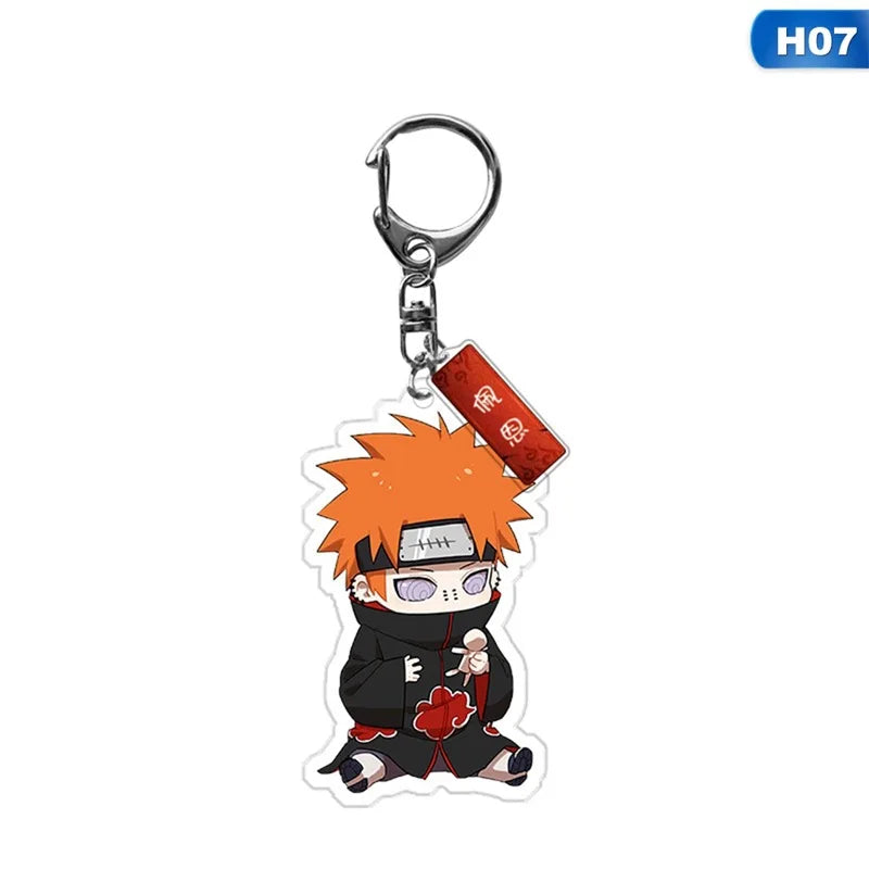 40Style Uzumaki Uchiha Sakura Gaara Obito Itachi Madara Hatake Kakashi Anime Figures Acrylic Keychains Fans Gift