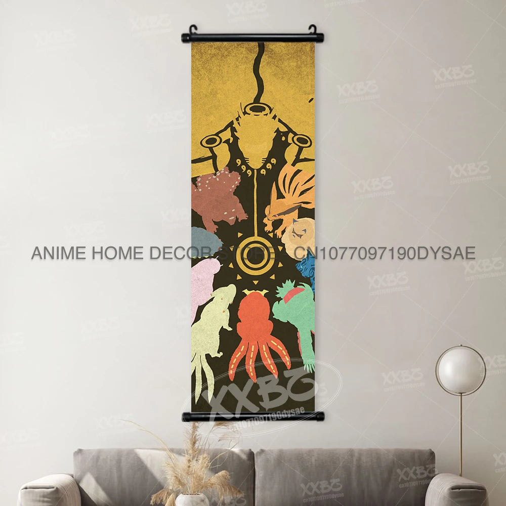 Naruto Posters Scroll Wall Decor Uchiha Itachi Home Pictures Haruno Sakura Anime Hanging Nara Shikamaru Art Paintings Orochimaru