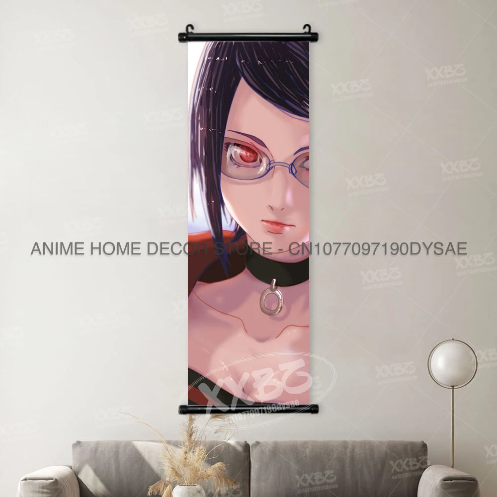 Naruto Posters Scroll Wall Decor Uchiha Itachi Home Pictures Haruno Sakura Anime Hanging Nara Shikamaru Art Paintings Orochimaru