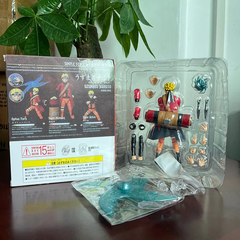 Anime Uzumaki Naruto Figure SHF Fairy Mode Cartoon NARUTO Shippuden 14cm Action Figure Model Joint Movable Toys Birthday Gifts