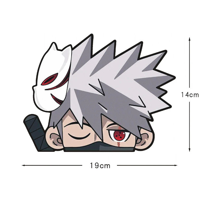 Naruto Peek Sticker Diffuse Sticker Paper Sasuke Car Sticker Waterproof Laptop Window PVC Anime Sticker