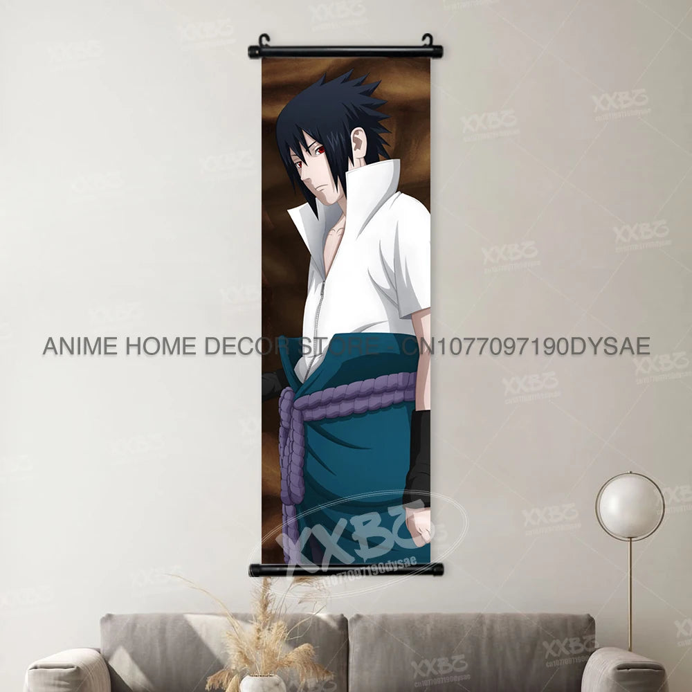 Naruto Posters Scroll Wall Decor Uchiha Itachi Home Pictures Haruno Sakura Anime Hanging Nara Shikamaru Art Paintings Orochimaru