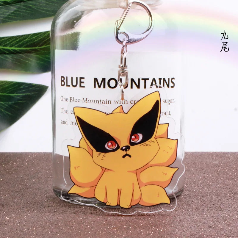 Anime Akatsuki Keychain Uzumaki Gaara Uchiha Sasuke Senju Hashirama Pain Jiraiya Acrylic Key Chains Pendant Figure Toys Gifts