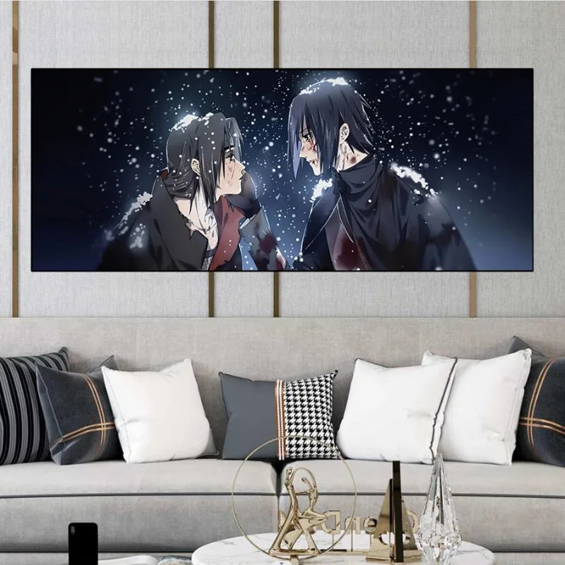 Naruto Family Portrait Decoration Painting Organized By Naruto Sasuke Xiao for Hanging Paintings Kid's Bedroom Bedside Mural