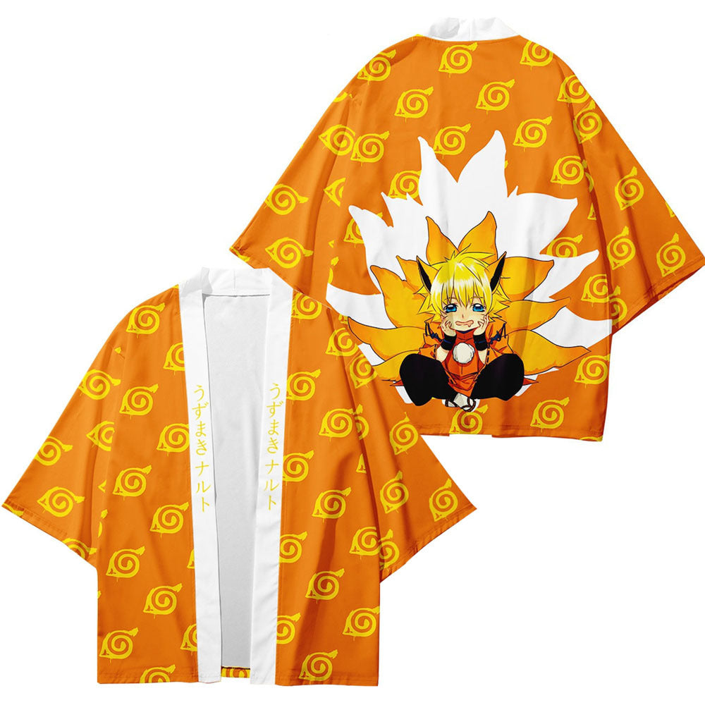 Naruto Anime Peripheral Set Yuori Kimono Jacket Naruto Li Locke Suit Bathrobe Two-Dimensional Cloak Pajamas