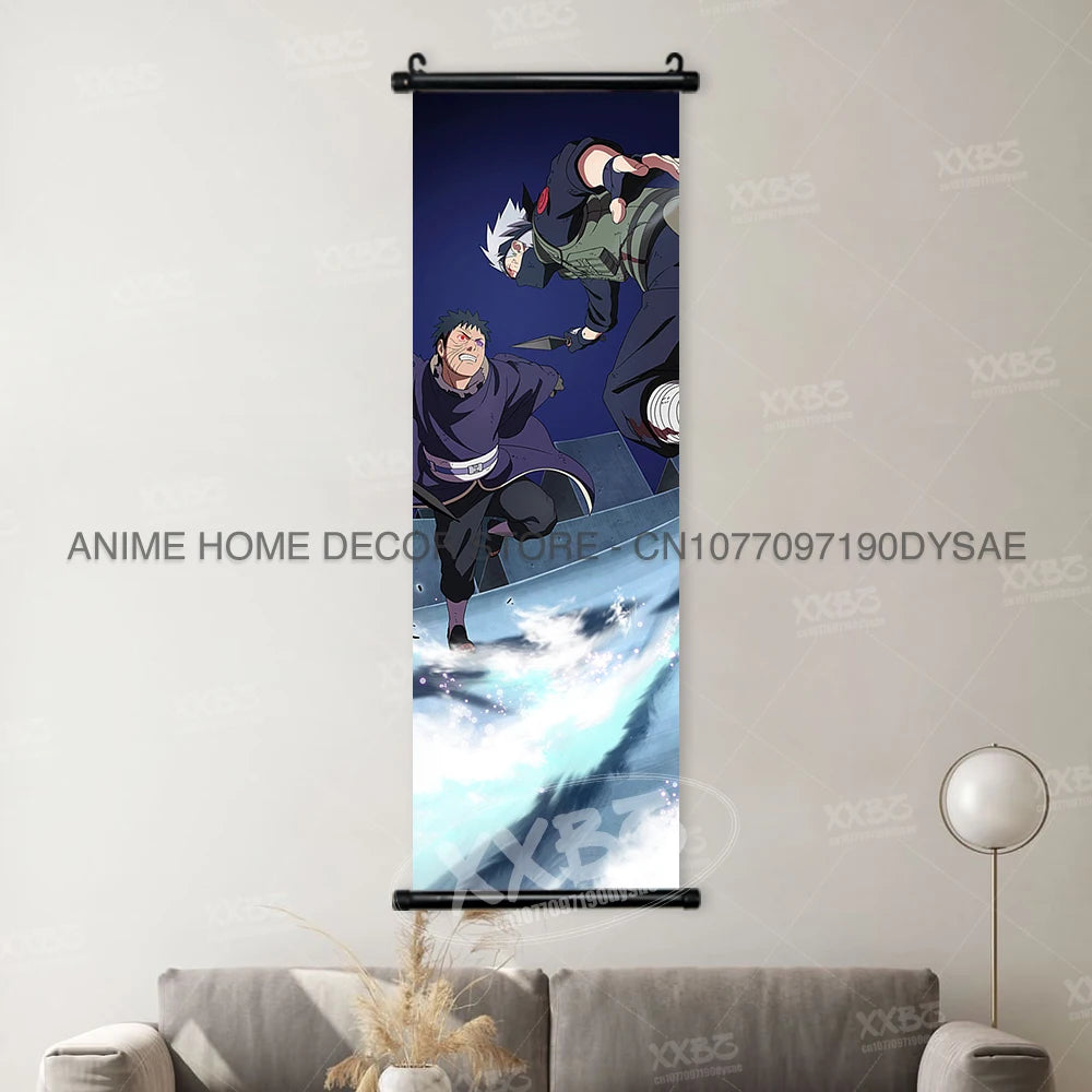 Naruto Posters Scroll Wall Decor Uchiha Itachi Home Pictures Haruno Sakura Anime Hanging Nara Shikamaru Art Paintings Orochimaru