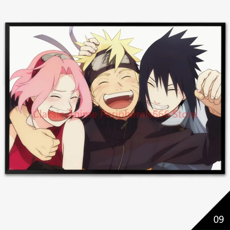 Naruto Hang Up Posters, Family Photos, Decorative Paintings, Naruto Sasuke, Organizes Children's Room Anime, Bedroom Murals, Etc